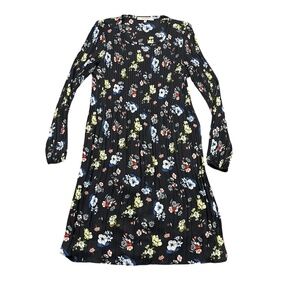 La Fee Maraboutee 38‎ Mably Black Floral Dress Long Sleeve